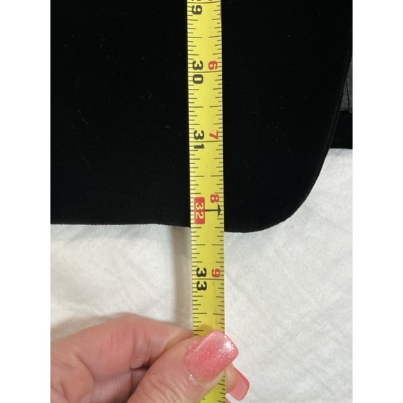 Vtg Orvis Black Velvet Blazer Womens 16 Dark Academia Tailored Jacket - Picture 10 of 12